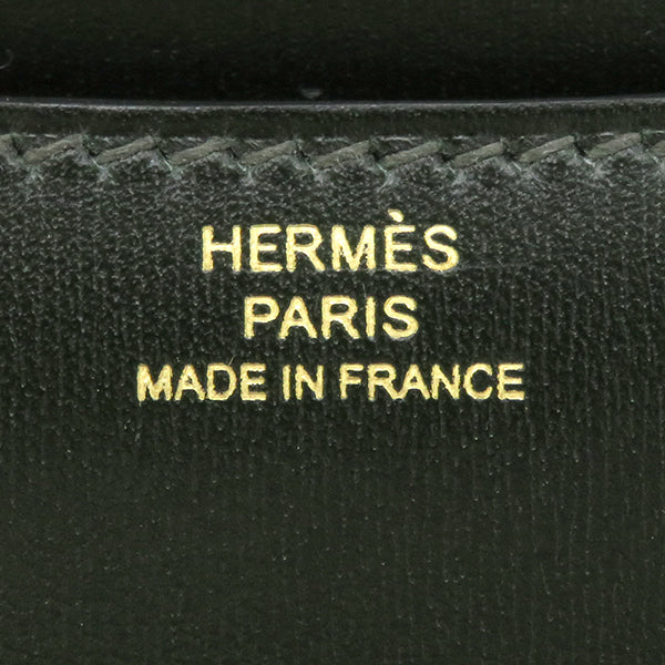 エルメス HERMES コンスタンス3 ミニ ミロワール ヴェールフォンセ ボックスカーフ ショルダーバッグ ゴールド金具 新品 未使用 深緑