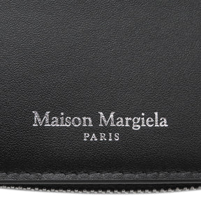 メゾン マルタン マルジェラ MAISON MARTIN MARGIELA フリップフラップウォレット SA1UI0020P4745T8013 ブラック グレイニーレザー 二つ折り財布 シルバー金具 黒 新品 未使用