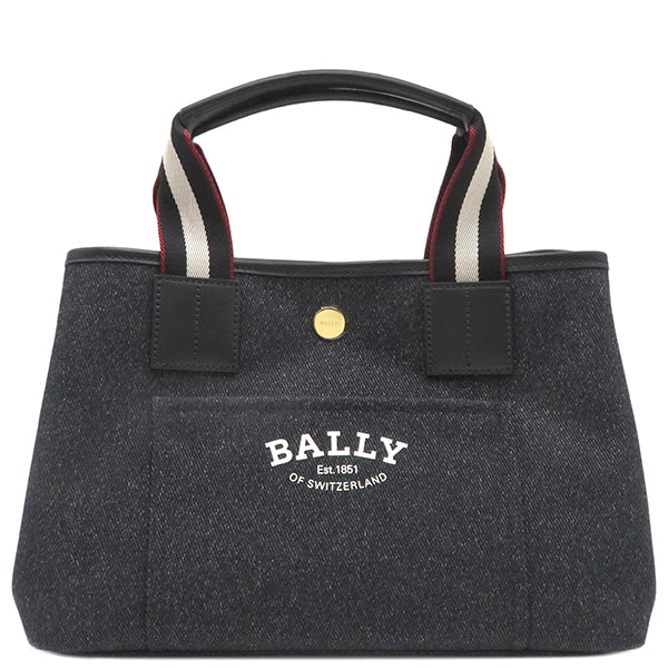 バリー BALLY ドライヴァリアトート M 6306291 ブラック キャンバス トートバッグ ゴールド金具 黒 ハンドバッグ 新品 未使用