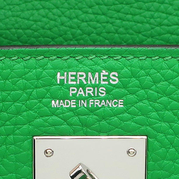 エルメス HERMES ケリー32 内縫い バンブー トゴ 2WAYバッグ シルバー金具 緑 ショルダー