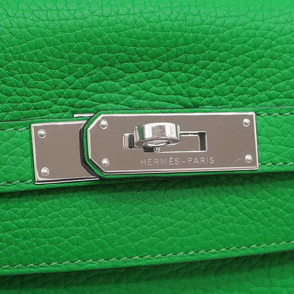 エルメス HERMES ケリー32 内縫い バンブー トゴ 2WAYバッグ シルバー金具 緑 ショルダー