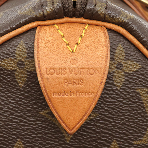 ルイヴィトン LOUIS VUITTON スピーディ 25 M41528 モノグラム モノグラムキャンバス ハンドバッグ ゴールド金具 茶 ボストン 鍵 パドロック欠品