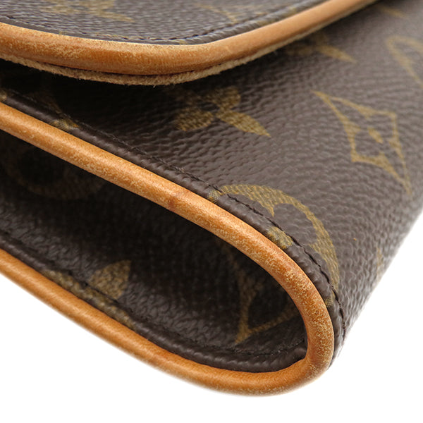 ルイヴィトン LOUIS VUITTON ポシェットツイン GM M51852 モノグラム モノグラムキャンバス ショルダーバッグ ゴールド金具 茶