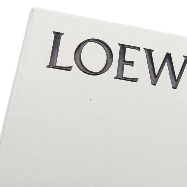 ロエベ LOEWE トライフォールド ウォレット ブラック ソフトグレインカーフレザー 三つ折り財布 シルバー金具 コンパクトウォレット