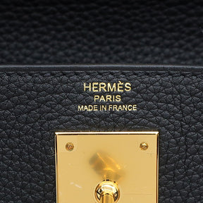 エルメス HERMES ケリー28 内縫い ブラック トゴ 2WAYバッグ ゴールド金具 黒 ショルダー