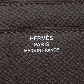 エルメス HERMES コンスタンス トゥーゴー ショコラ ヴォーエプソン 長財布 シルバー金具 新品 未使用 茶 ショルダー