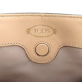 トッズ TODS Dキューブ トート オレンジ×ベージュ レザー 2WAYバッグ ゴールド金具 黄 ハンドバッグ ショルダー バイカラー