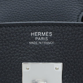 エルメス HERMES バーキン30 ブラック トゴ ハンドバッグ シルバー金具 黒