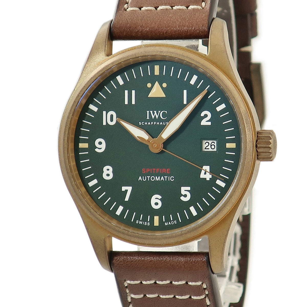 IWC IWC パイロット ウォッチ オートマティック スピットファイア IW326802 自動巻き メンズ 緑 グリーン