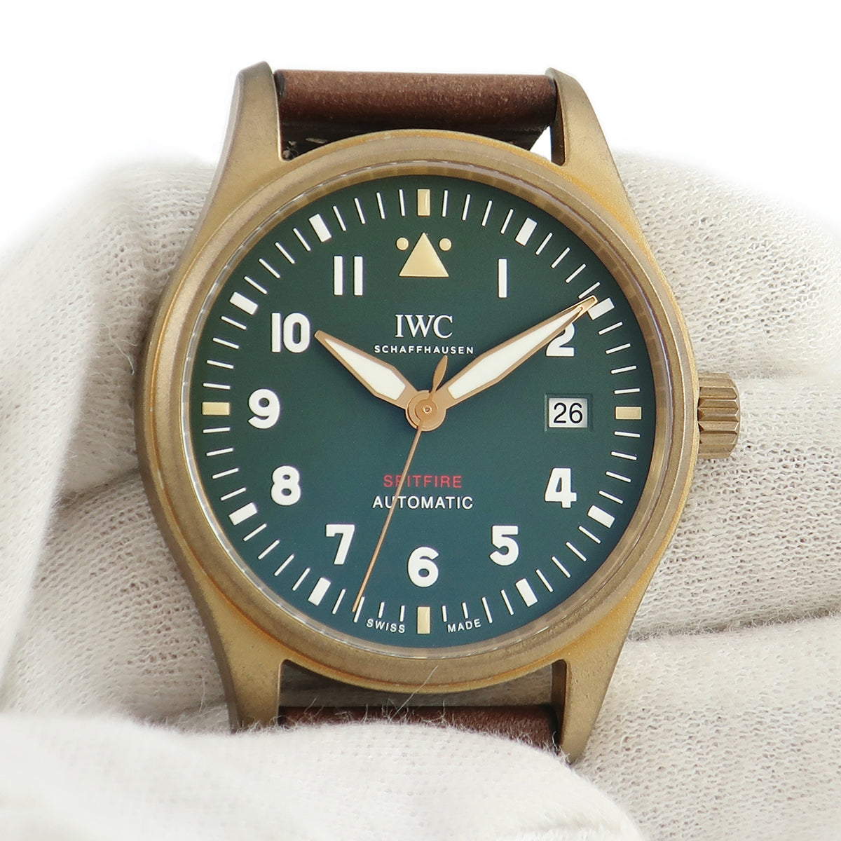 IWC IWC パイロット ウォッチ オートマティック スピットファイア IW326802 自動巻き メンズ 緑 グリーン