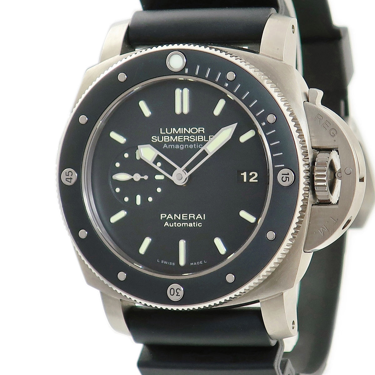 パネライ PANERAI ルミノール 1950 サブマーシブル アマグネティック 3デイズ チタニオ PAM00389 O番 自動巻き メンズ O番 黒 耐磁