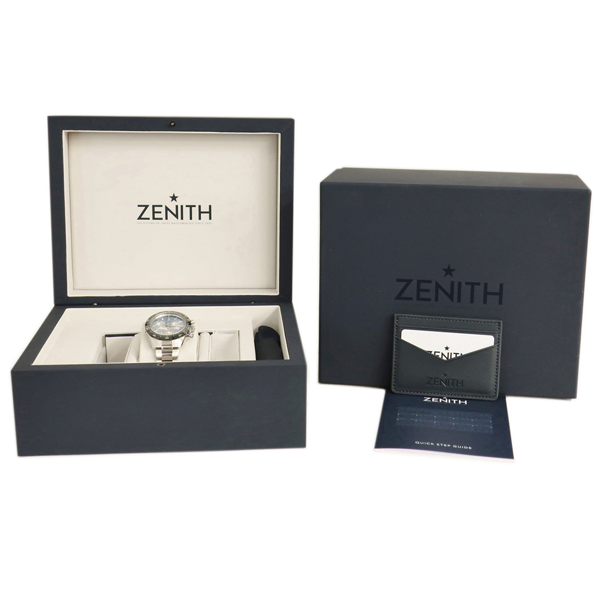 ゼニス ZENITH クロノマスタースポーツ ヨシダスペシャル 03.3106.3600/55.Ｍ3100 自動巻き メンズ 水色 アイスブルー 限定