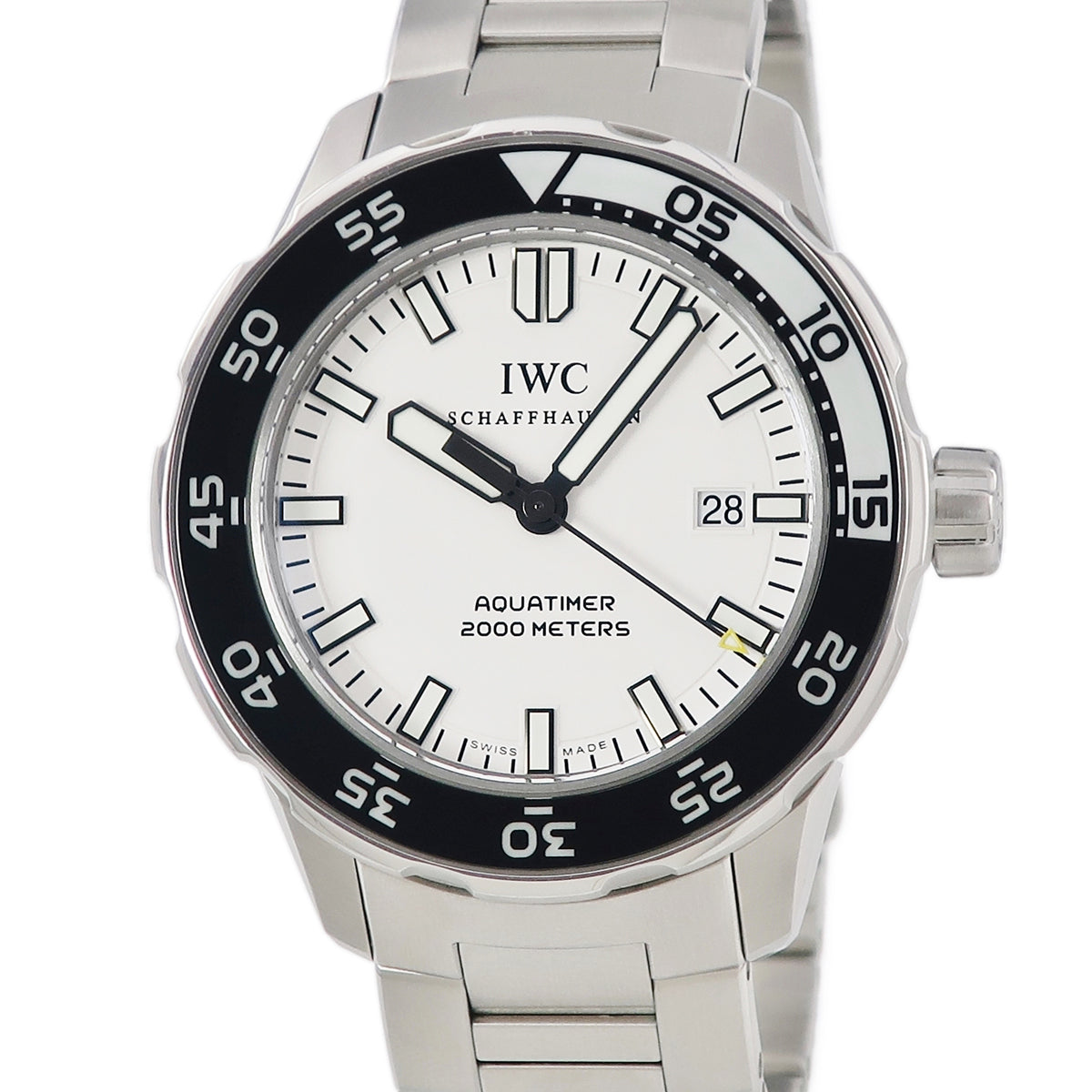 IWC IWC アクアタイマー オートマティック 2000 IW356809 自動巻き メンズ ホワイト 白 黒 逆回転防止ベゼル