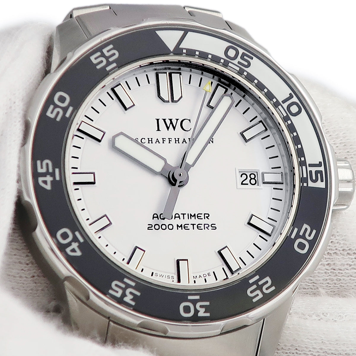 IWC IWC アクアタイマー オートマティック 2000 IW356809 自動巻き メンズ ホワイト 白 黒 逆回転防止ベゼル