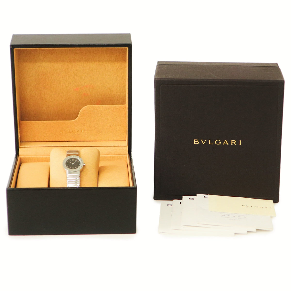 ブルガリ BVLGARI ブルガリブルガリ トゥボガス BB232TS クオーツ レディース 黒 ブレスレット ブラック アラビア