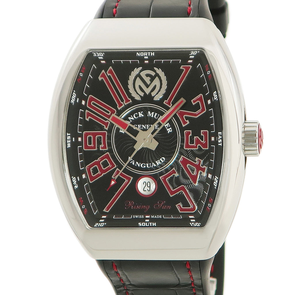 フランクミュラー FRANCK MULLER ヴァンガード ライジングサン V45SCDTRSUN ACRG 自動巻き メンズ 黒 赤 限定 トノウ