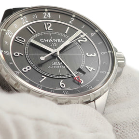 シャネル CHANEL J12 クロマティック GMT H3099 自動巻き メンズ チタンセラミック グレー デイト