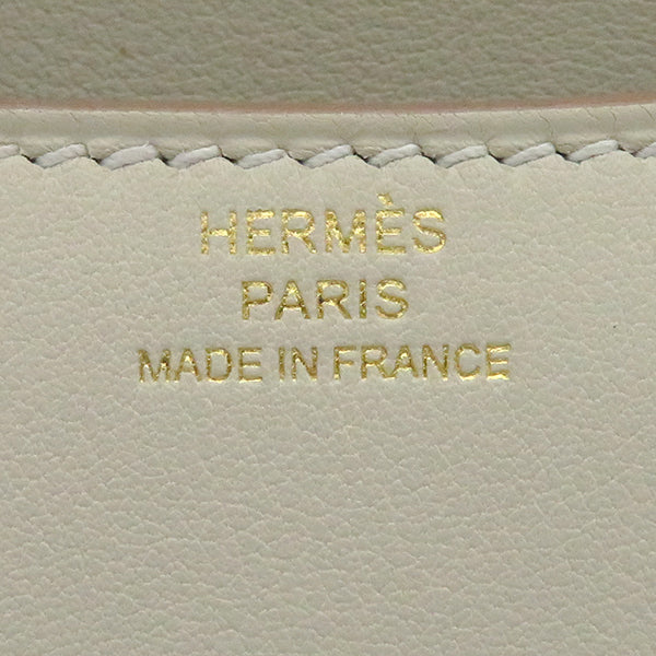 エルメス HERMES コンスタンス3 ミニ パールグレー スイフト ショルダーバッグ ゴールド金具