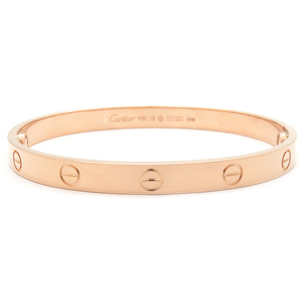 カルティエ Cartier LOVE ラブブレス B6067418 ピンクゴールド K18PG #18 ブレスレット 750 18K 18金 バングル