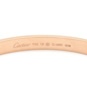 カルティエ Cartier LOVE ラブブレス B6067418 ピンクゴールド K18PG #18 ブレスレット 750 18K 18金 バングル