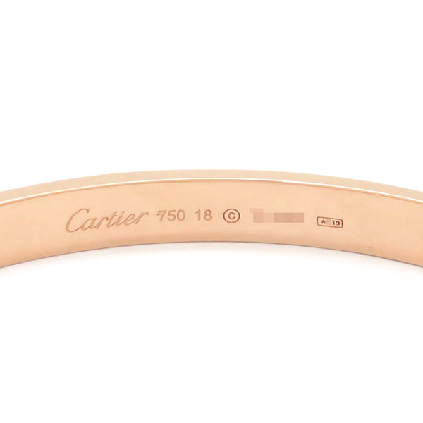 カルティエ Cartier LOVE ラブブレス B6067418 ピンクゴールド K18PG #18 ブレスレット 750 18K 18金 バングル