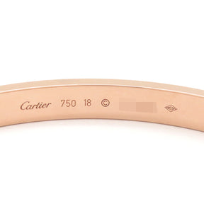 カルティエ Cartier LOVE ラブブレス B6067418 ピンクゴールド K18PG #18 ブレスレット 750 18K 18金 バングル