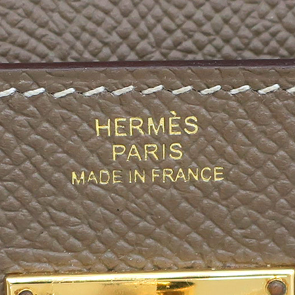 エルメス HERMES ケリーウォレット ロング エトゥープ ヴォーエプソン 長財布 ゴールド金具 グレージュ