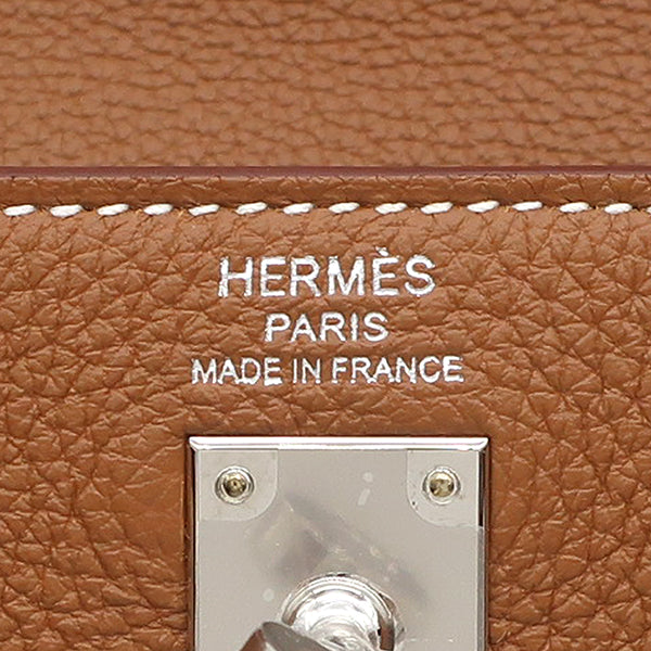 エルメス HERMES ケリー25 内縫い ゴールド トゴ 2WAYバッグ シルバー金具 新品 未使用 茶 ショルダー