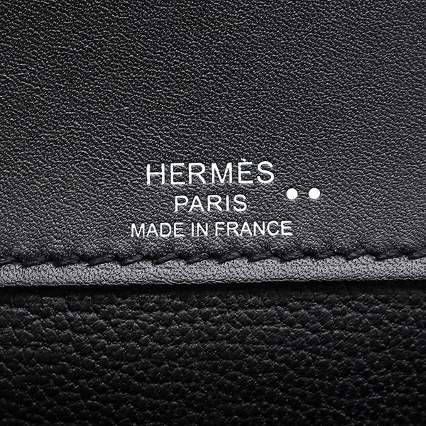 エルメス HERMES ケリーデペッシュ 25 ブラック ボックスカーフ クロコダイル クラッチバッグ シルバー金具 黒