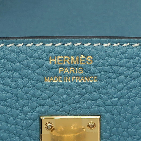 エルメス HERMES バーキン25 ニューブルージーン トゴ ハンドバッグ ゴールド金具 新品 未使用 青