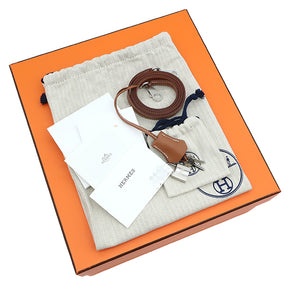 エルメス HERMES ケリーパデッド 25 外縫い ゴールド ヴォースイフト 2WAYバッグ シルバー金具 新品 未使用 茶