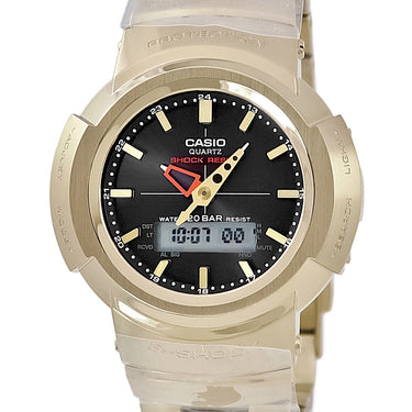 腕時計 カシオ CASIO G-SHOCK フルメタル AWM-500GD-9ADR クオーツ メンズ 未使用 タフソーラー 電波時計 耐衝撃 防水 ゴールド