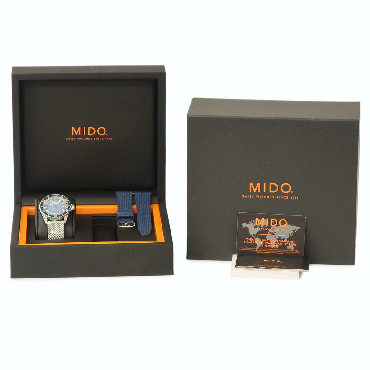 ミドー MIDO オーシャンスター トリビュート M026.807.11.041.01 自動巻き メンズ 新品同様品 ブルー ダイバーズ