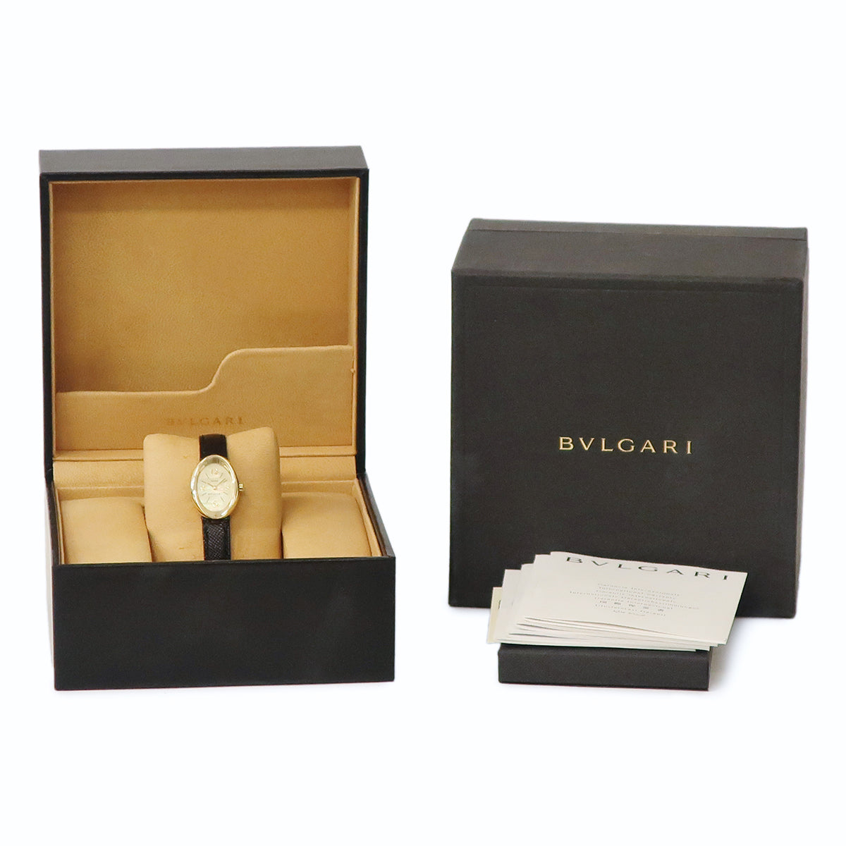 ブルガリ BVLGARI オーバル OV27GL/CS15G クオーツ レディース K18YG無垢 シェル