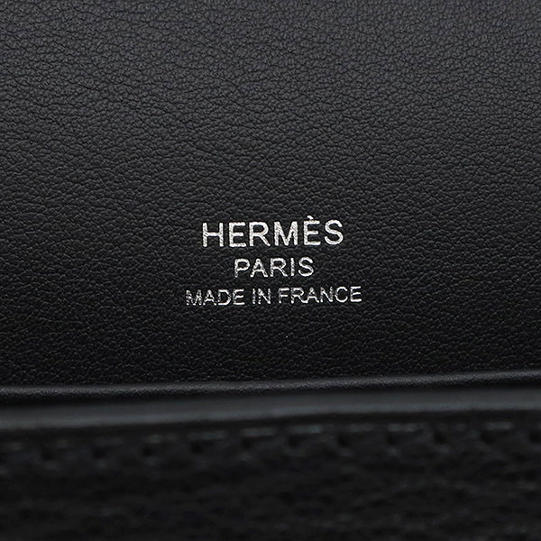 エルメス HERMES ゲタ ブラック シェブルミゾル ショルダーバッグ シルバー金具 黒