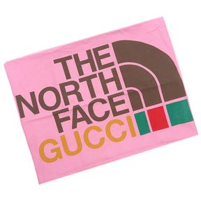 グッチ GUCCI ノースフェイス コラボ 650288 ホワイト×ピンク ナイロン レザー リュック・デイパック シルバー金具 白 THE NORTH FACE ロゴ