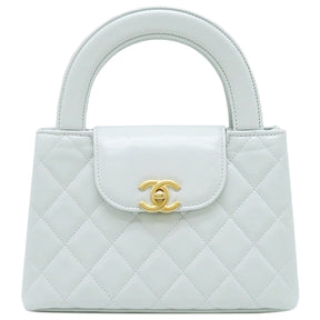 シャネル CHANEL マトラッセ ミニ ショッピングバッグ AS4416 ライトブルー カーフスキン 2WAYバッグ ゴールド金具 水色 ショルダー ハンドバッグ