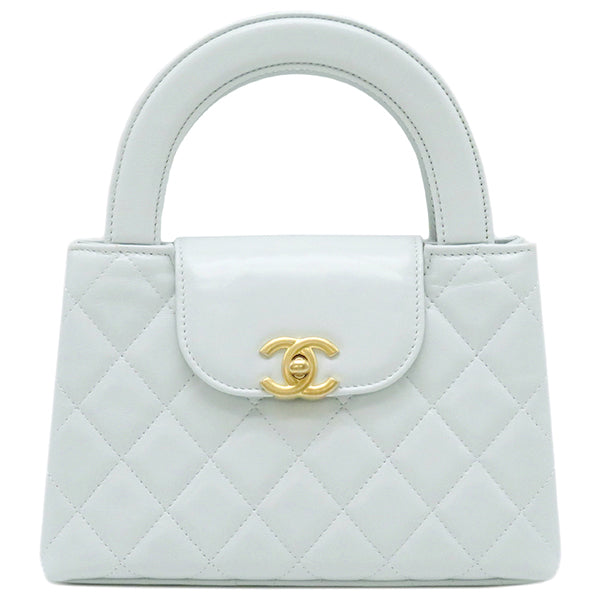 シャネル CHANEL マトラッセ ミニ ショッピングバッグ AS4416 ライトブルー カーフスキン 2WAYバッグ ゴールド金具 水色 ショルダー ハンドバッグ