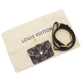 ルイヴィトン LOUIS VUITTON ミュルティ ポシェット フェリシー  M81471 ブラック×ピンク モノグラムキャンバス ショルダーバッグ ゴールド金具 黒