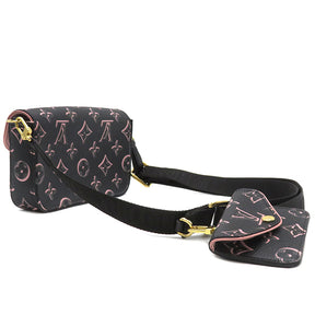 ルイヴィトン LOUIS VUITTON ミュルティ ポシェット フェリシー  M81471 ブラック×ピンク モノグラムキャンバス ショルダーバッグ ゴールド金具 黒