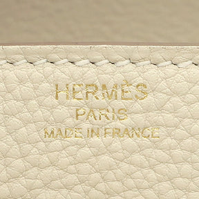 エルメス HERMES バーキン25 クレ トゴ ハンドバッグ ゴールド金具 新品 未使用 オフホワイト