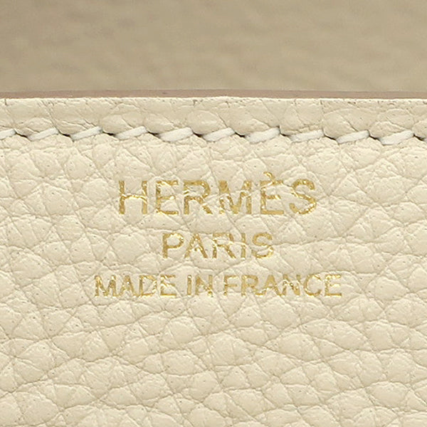 エルメス HERMES バーキン25 クレ トゴ ハンドバッグ ゴールド金具 新品 未使用 オフホワイト