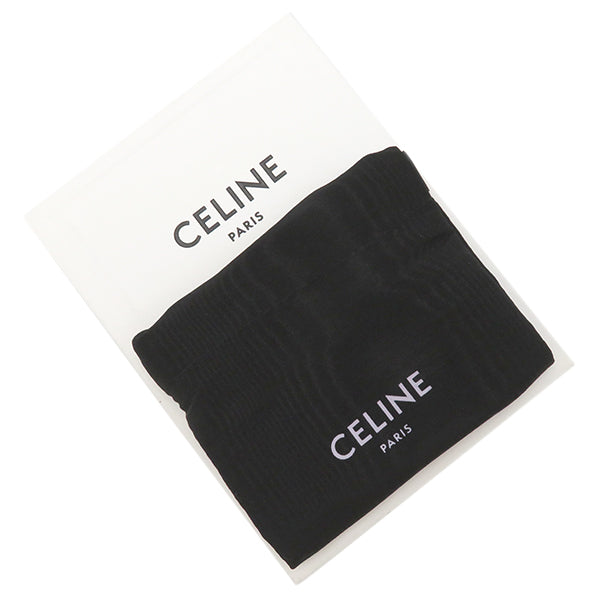 セリーヌ CELINE ストラップ付き コインパース ブラック×ブラウン トリオンフキャンバス コインケース ゴールド金具 黒 トリオンフ