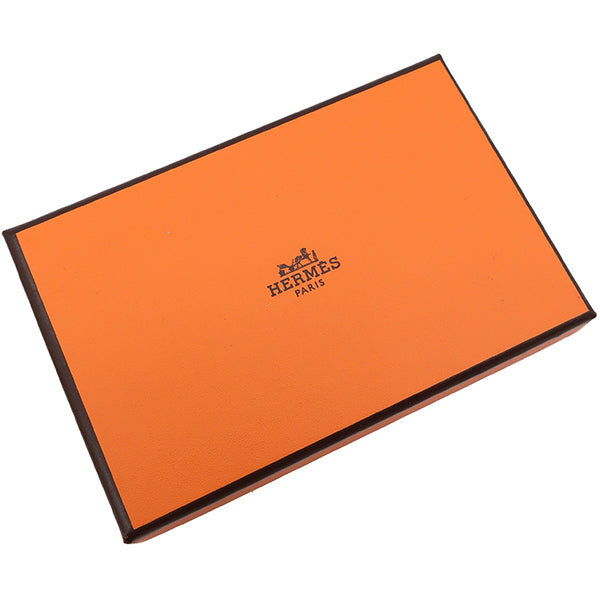 エルメス HERMES カルヴィ デュオ エトゥープ シェーブル カードケース シルバー金具 新品 未使用 グレージュ