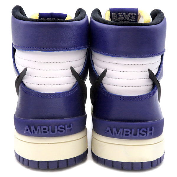 ナイキ NIKE アンブッシュコラボ ダンク ハイ CU7544-400 ディープロイヤル レザー ラバー ＃9 スニーカー NIKE × AMBUSH DUNK HIGH 青 白 黒