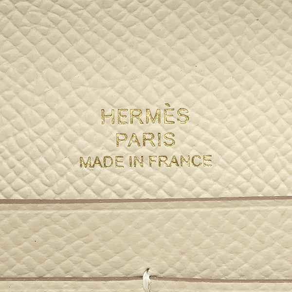 エルメス HERMES シェーヌダンクル トゥーゴー クレ ヴォーエプソン 長財布 ゴールド金具 新品 未使用 オフホワイト ショルダー