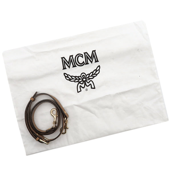 エムシーエム MCM ヴィセトス トート MWP1SVI11CO001 キャメル PVC レザー 2WAYバッグ ゴールド金具 茶 ハンドバッグ ショルダー