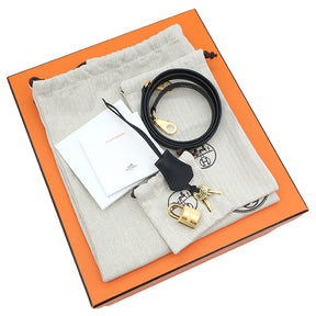 エルメス HERMES ケリー25 外縫い ブラック ヴォーエプソン 2WAYバッグ ゴールド金具 新品 未使用 黒 ショルダー