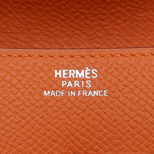 エルメス HERMES ルヴァンキャトル オレンジ ヴォーエプソン コインケース シルバー金具