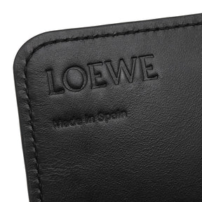 ロエベ LOEWE リピート アナグラム ブラック カーフスキン 長財布 シルバー金具 黒 二つ折り